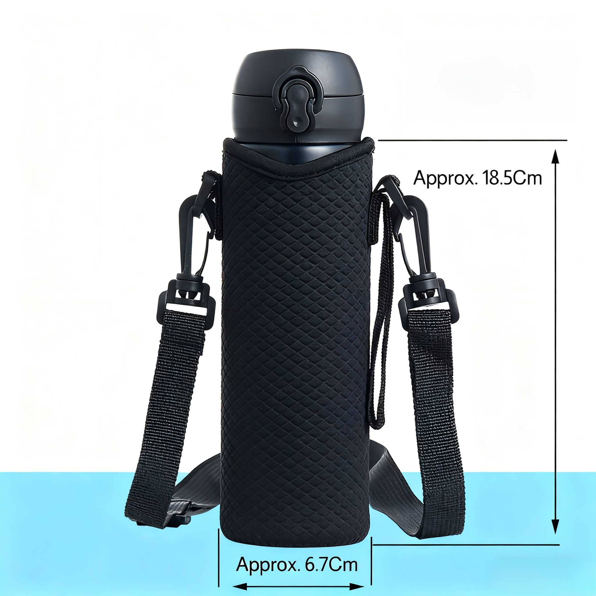 手提・斜めがけ両用 多機能携帯水筒カバー 保温カップケース