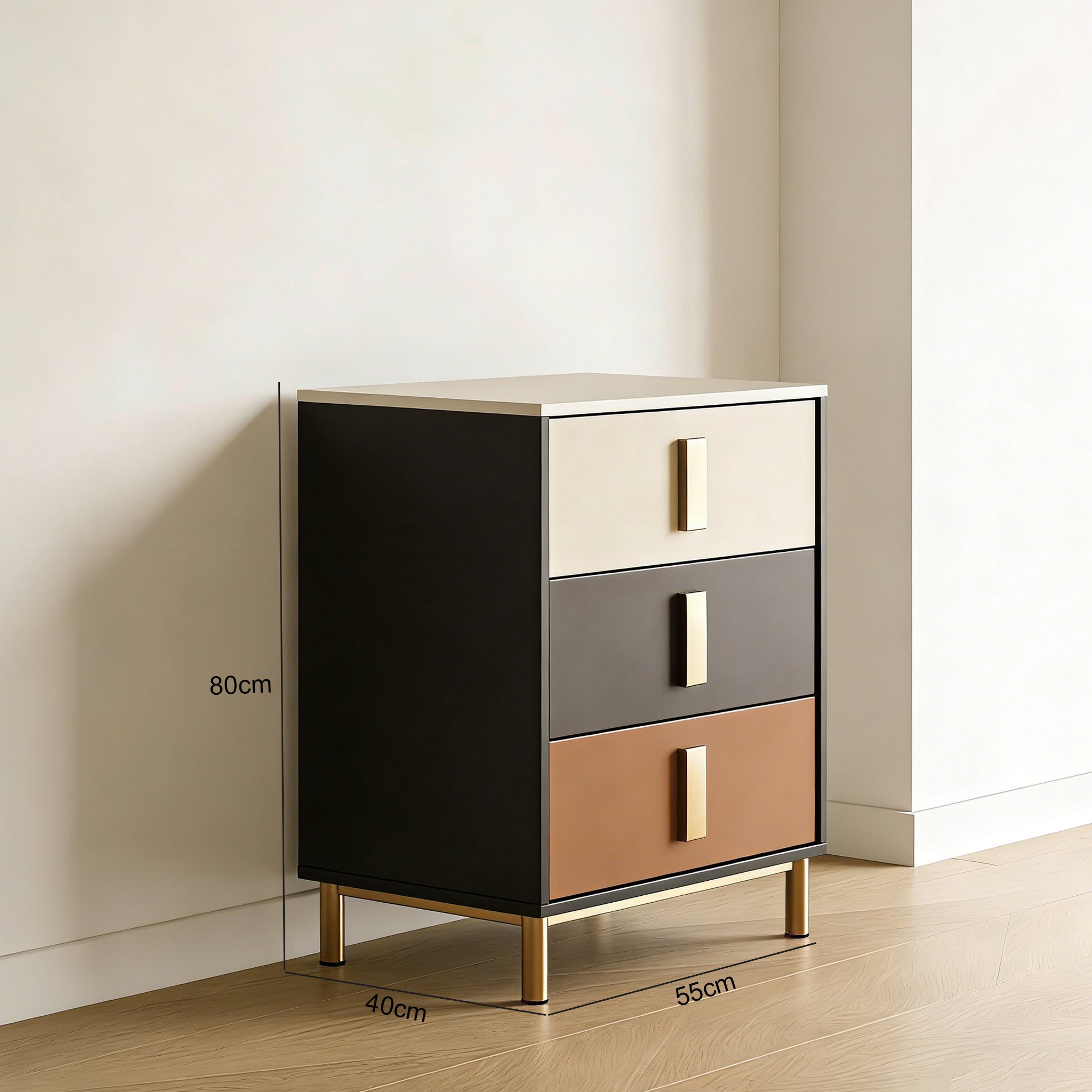 省スペース設計の収納キャビネット