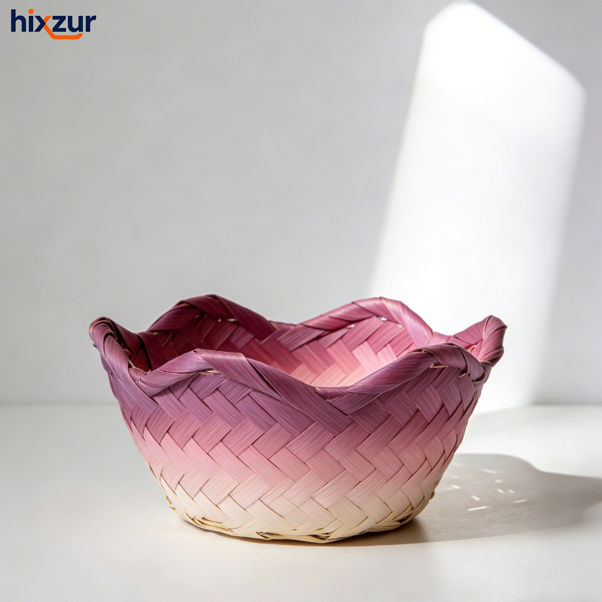 ตะกร้าเก็บสายเคเบิลข้อมูลแบบทอจากผ้าฝ้ายและผ้าลินิน (3 ชิ้น)