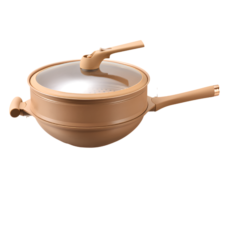 家庭用土鍋ノンスティックポット微圧力フライパン健康ノンスティック揚げ鍋ダイキャスト鍋キッチン調理鍋