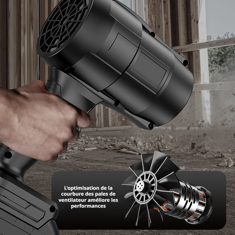 Powerful wireless hair dryer blower high power lithium storm rechargeable dust collector leaf blower