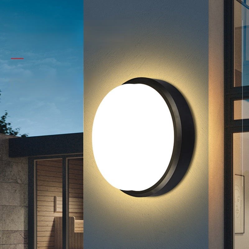 Luz de pared ovalada impermeable para exteriores