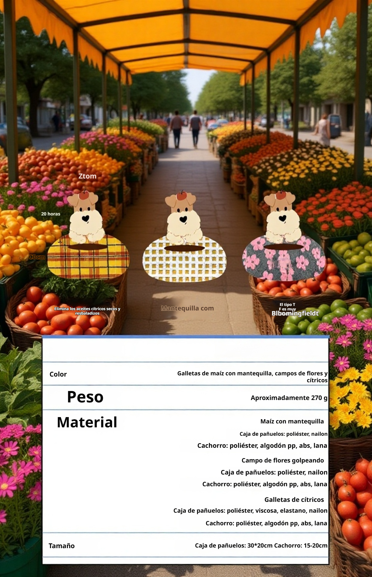 Caja de pañuelos de felpa adorable Gugu en sala de estar