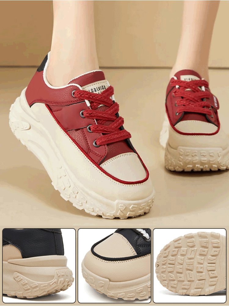 حذاء نسائي كاجوال ذو نعل سميك لزيادة الطول