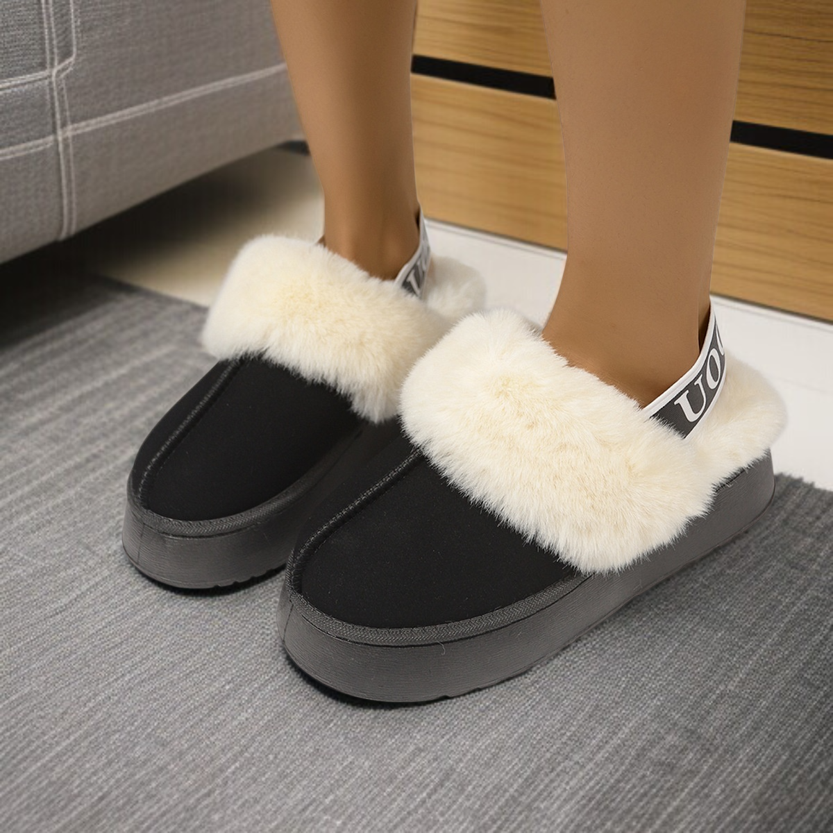 추동 밑창 면화 여성 스노우 부츠 캐주얼 기모 아웃도어 보온