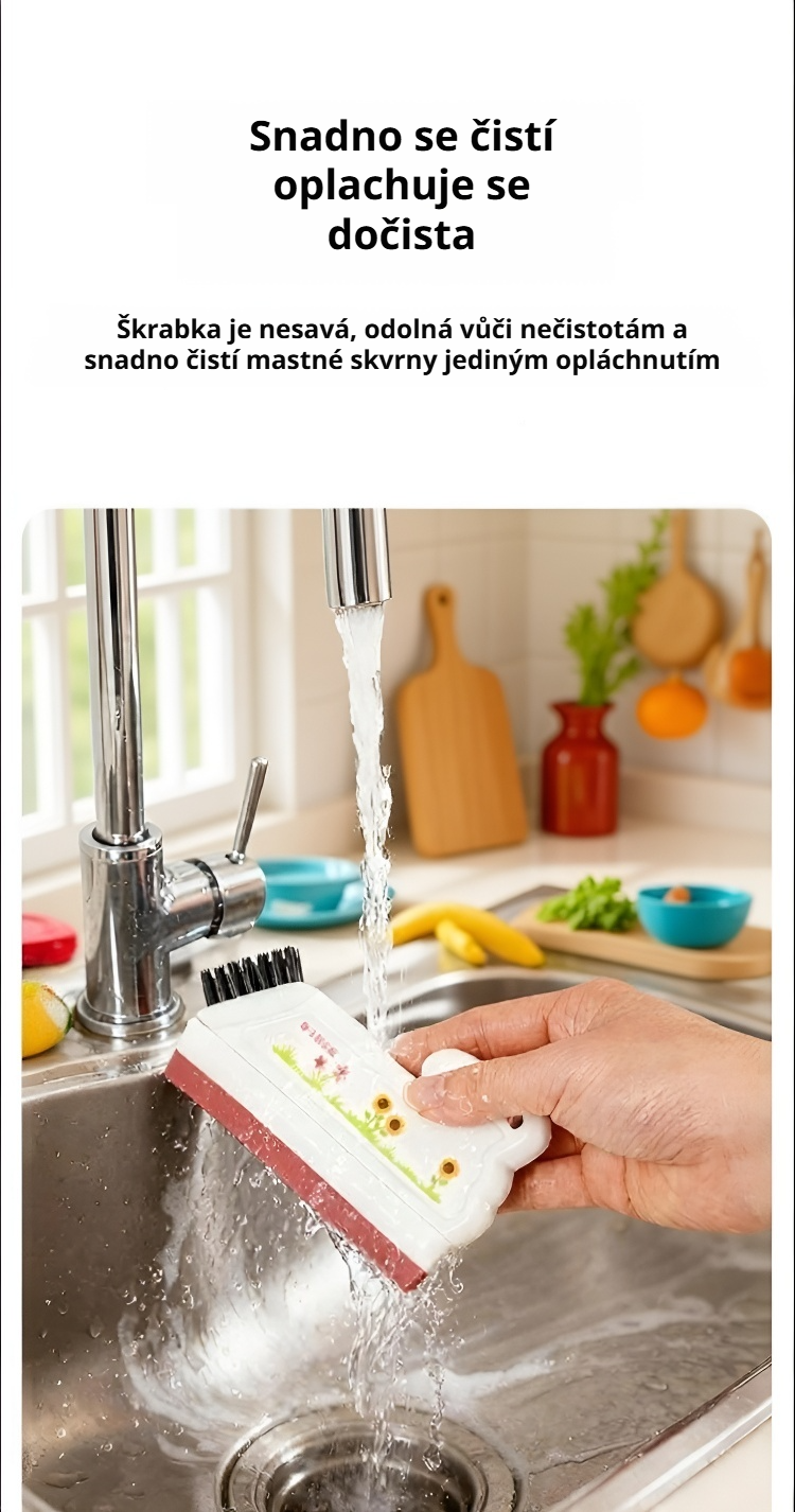 Použití stěrky při úklidu koupelny