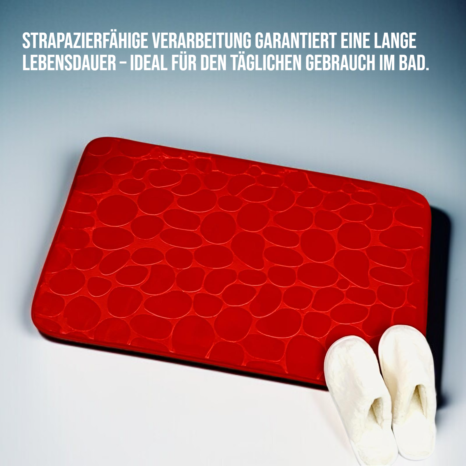Rutschfeste Unterseite der Badmatte für maximale Sicherheit