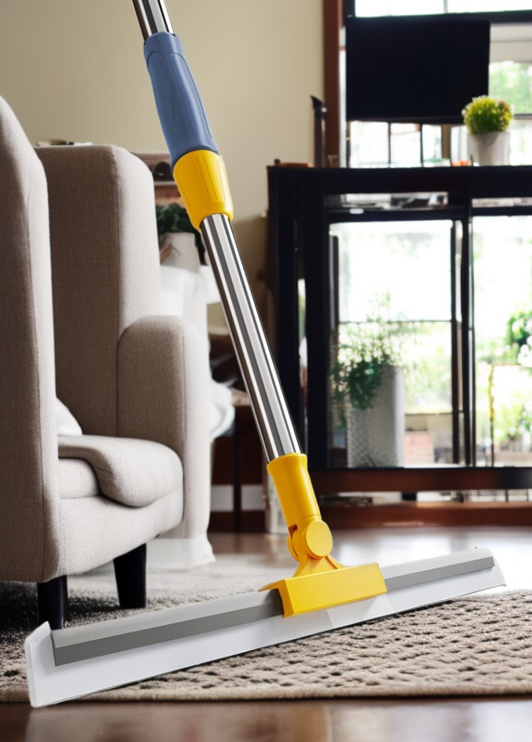 실리콘 욕실 건습 겸용 와이퍼 사용 모습