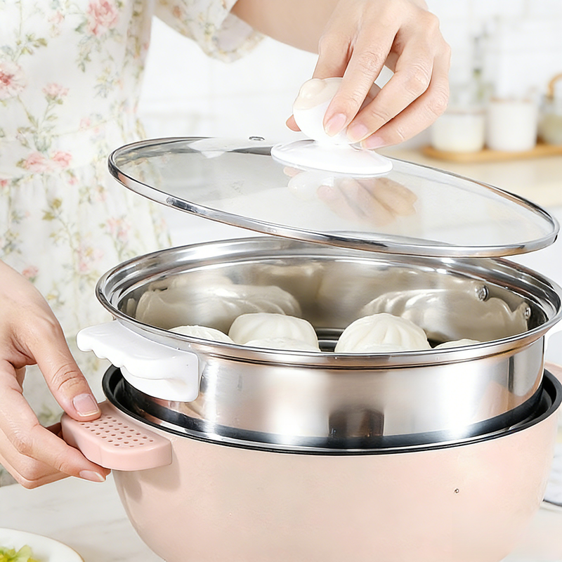 家庭用多用途ステンレス電気鍋電気ウォック蒸し器火鍋電気ホットプレート