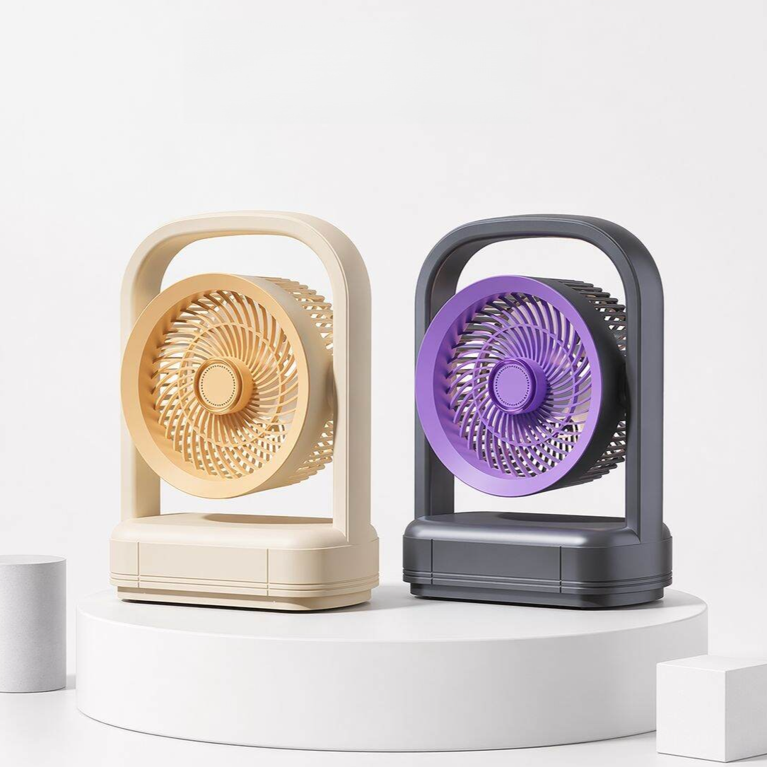 Tischventilator mit starker Windkraft und Beleuchtung