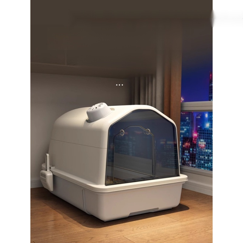 Fully enclosed, odor-proof, extra-large cat litter box