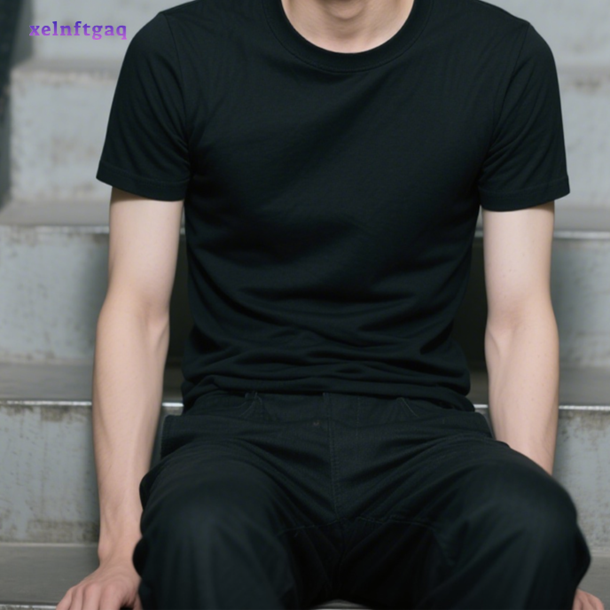 無地肩掛けの半袖Tシャツです