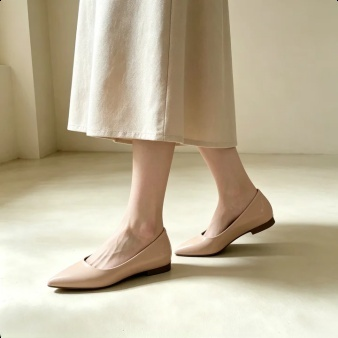 Modische Nude Flats für Damen