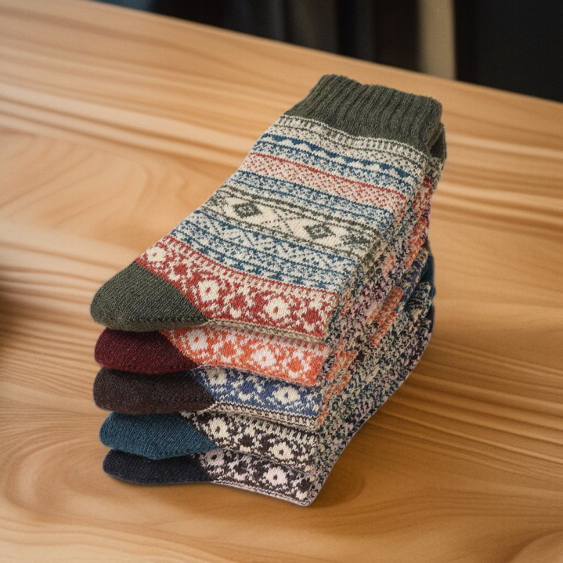 冬季中筒襪保暖厚款