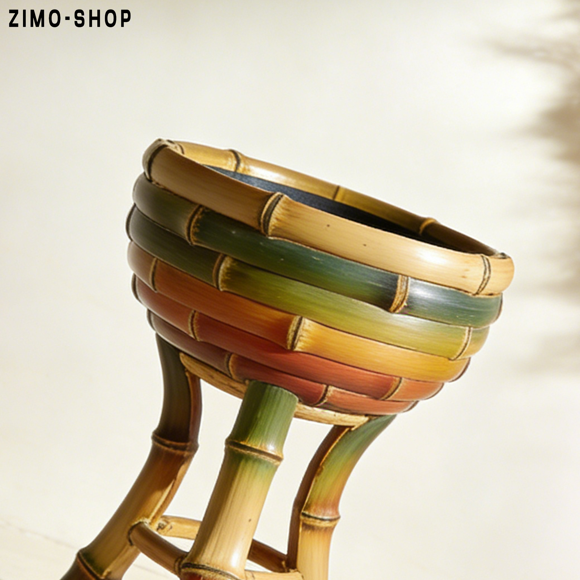 Organizador ecológico para plantas hecho de bambú