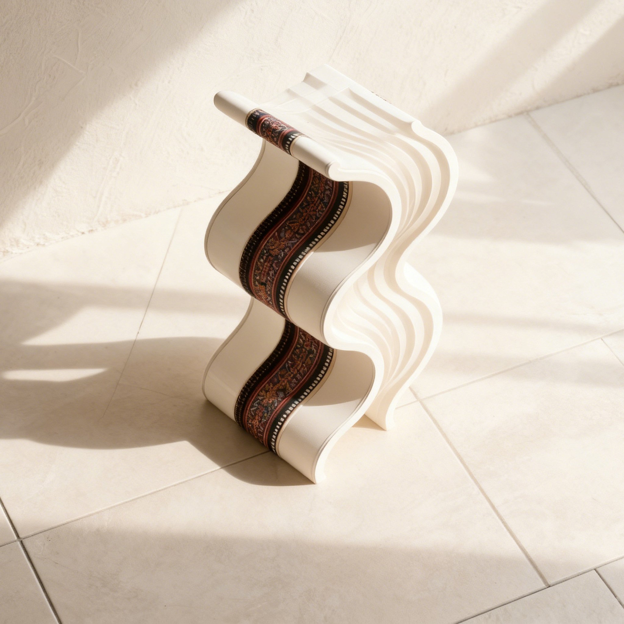 Ornament sculptural cu valuri