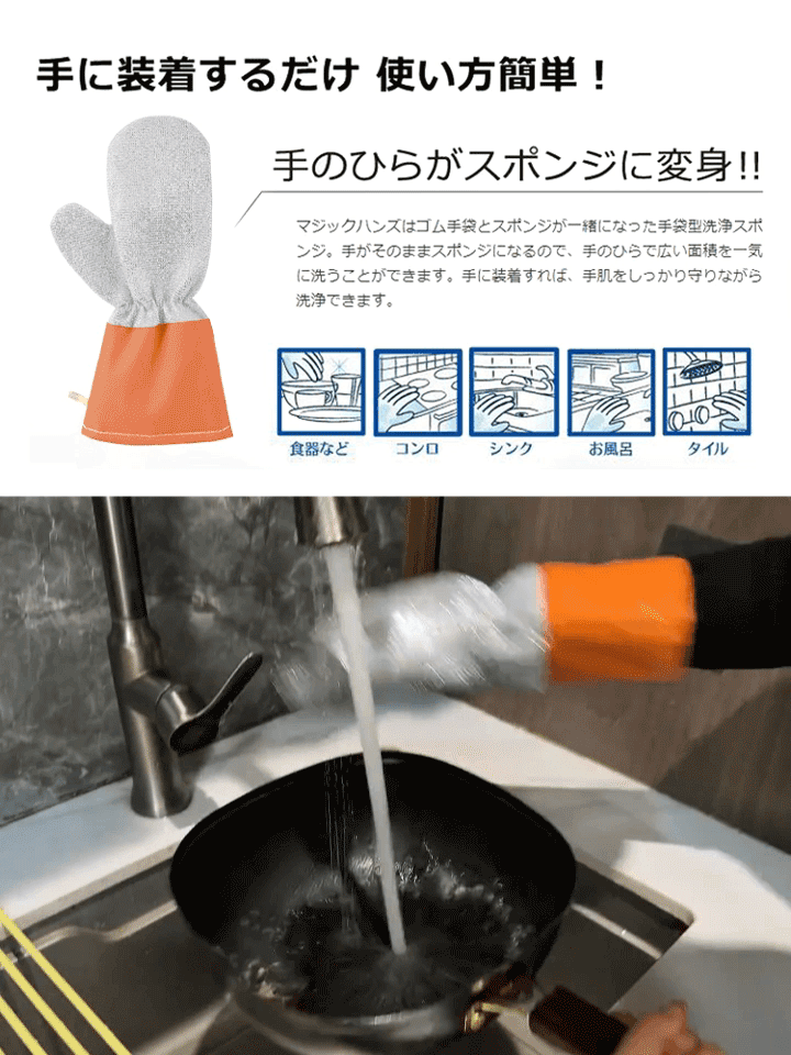 厚手ワイヤークロス・クリーニンググローブ