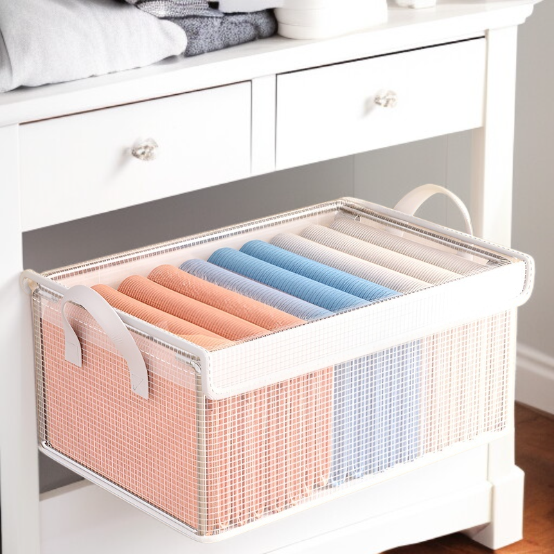 8-pack clothes storage box home clothes and pants storage box wardrobe layered storage artifact stor