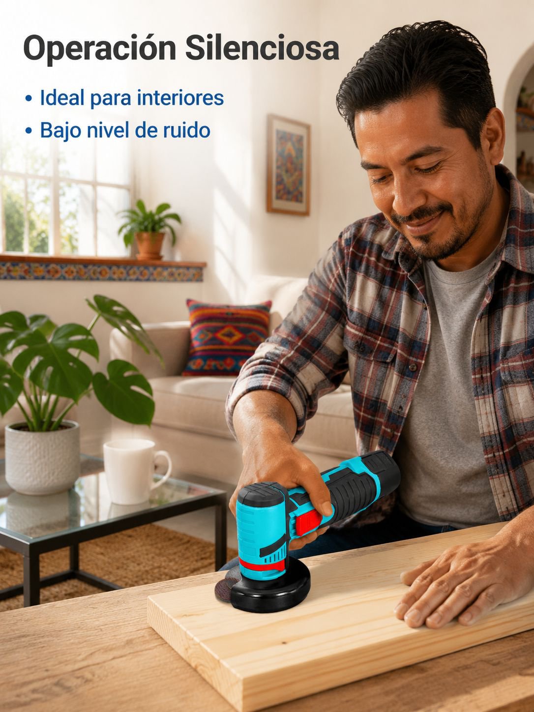 Amoladora angular multifuncional silenciosa