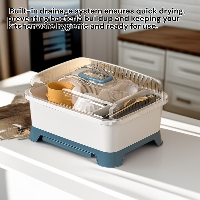 Covered Multi-Purpose Utensil Organizer Kitchen Draining Shelf