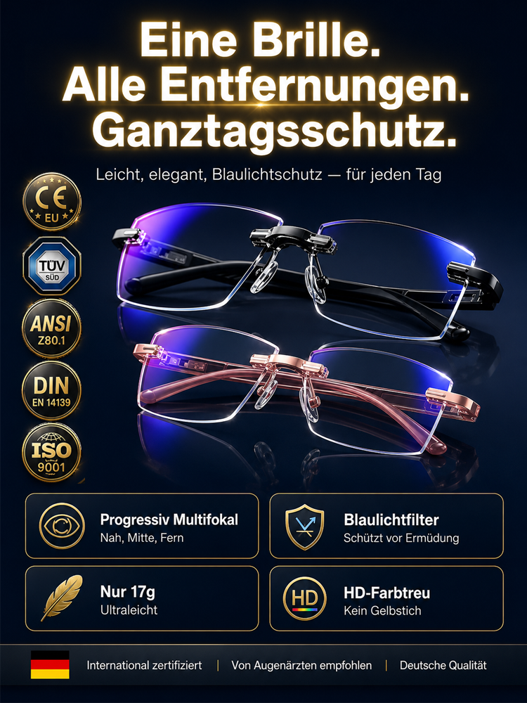 ✨ Intelligente Autofokus-Brille | Jena-Optik-Technologie | TÜV-geprüfte deutsche Qualität ✅