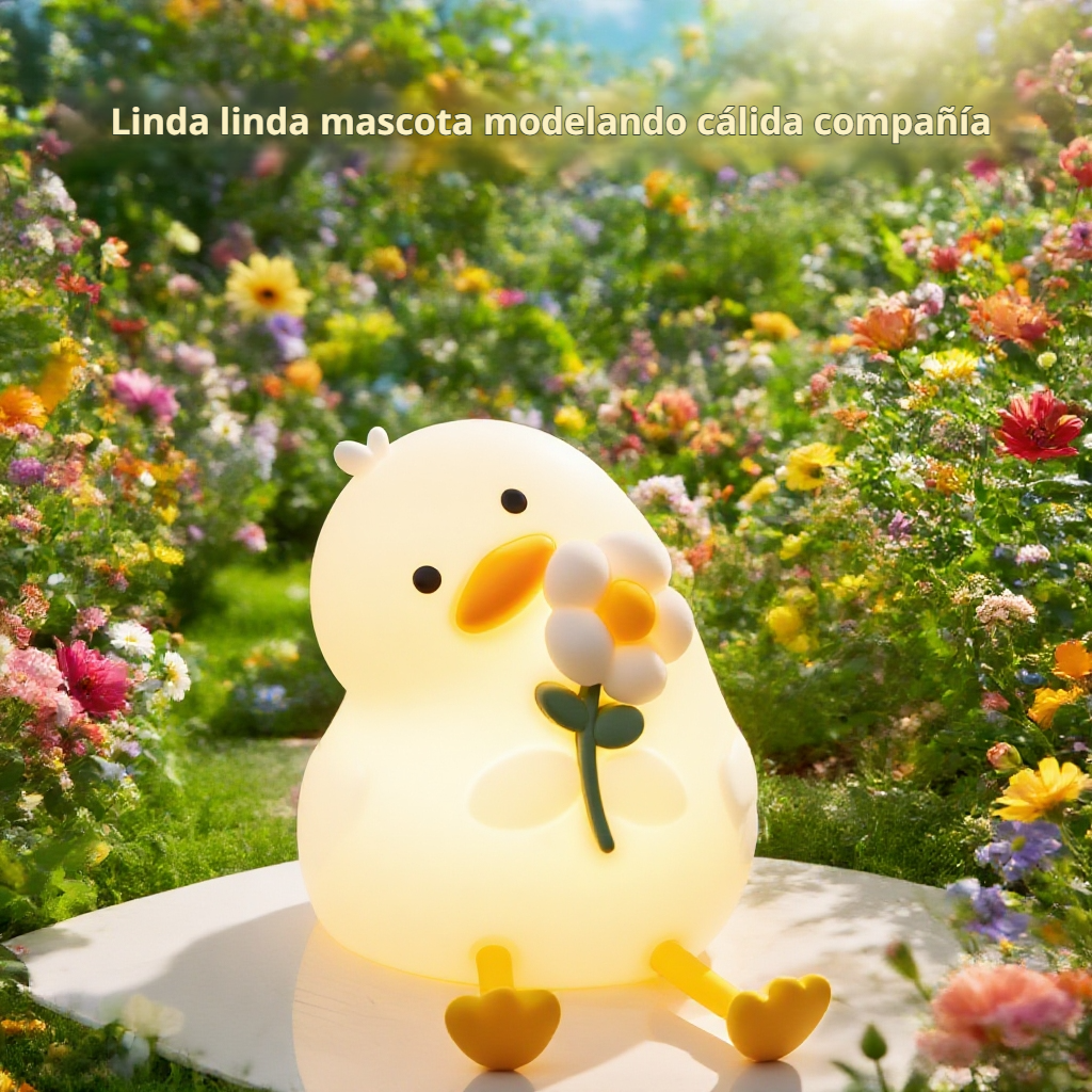 Decoración moderna con lámpara pato florido USB