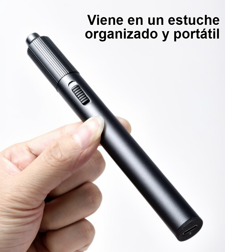 Destornillador eléctrico recargable con puntas intercambiables