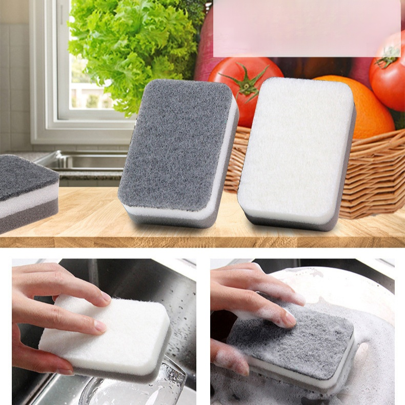 Esponja de limpieza doble capa gruesa