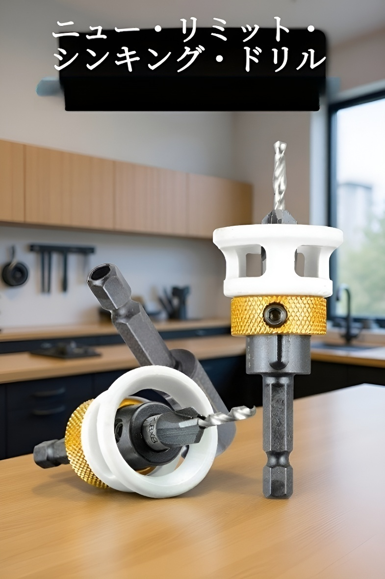 木工用四枚刃沈み穴ドリルビット本体画像