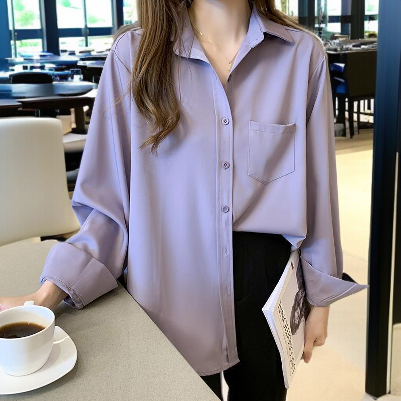 シャツ レディース タロパープル シフォン 長袖 ヴィンテージ トップス ブラウス レディース タロパープル 長袖 シャツ