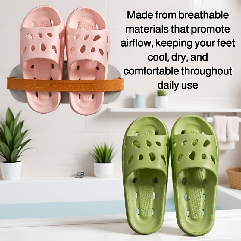 non-slip, breathable bathroom slippers