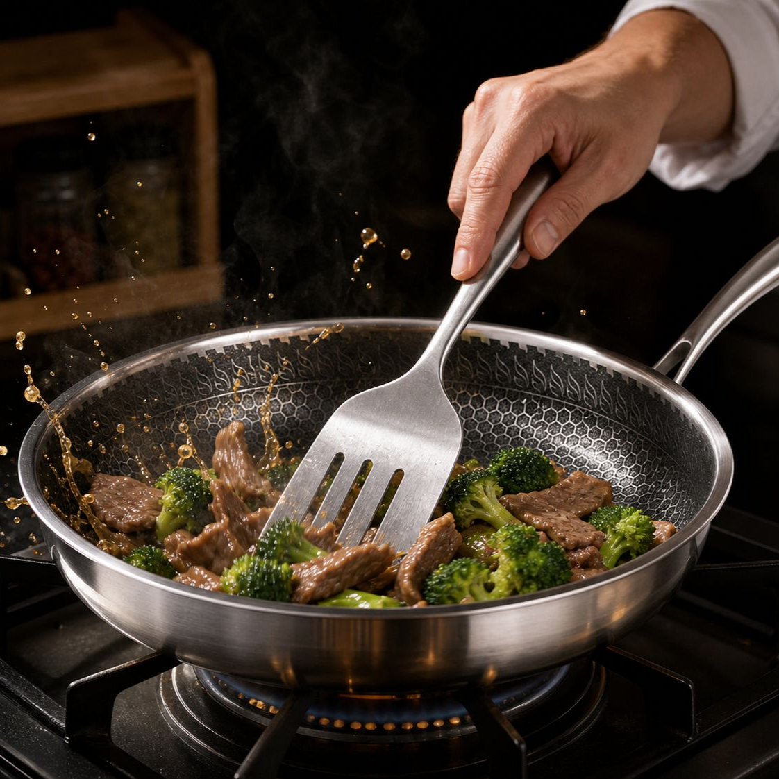 Kitchen 304 Stainless Steel Non-Stick Cookware Set with Lid
