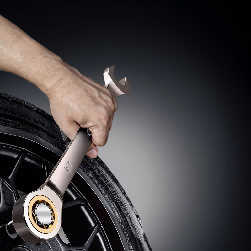 工業用レンチセット 省力化梅開口部高速ダブルヘッドプレートハンド 自動車修理用具のラチェットレンチ工具セット