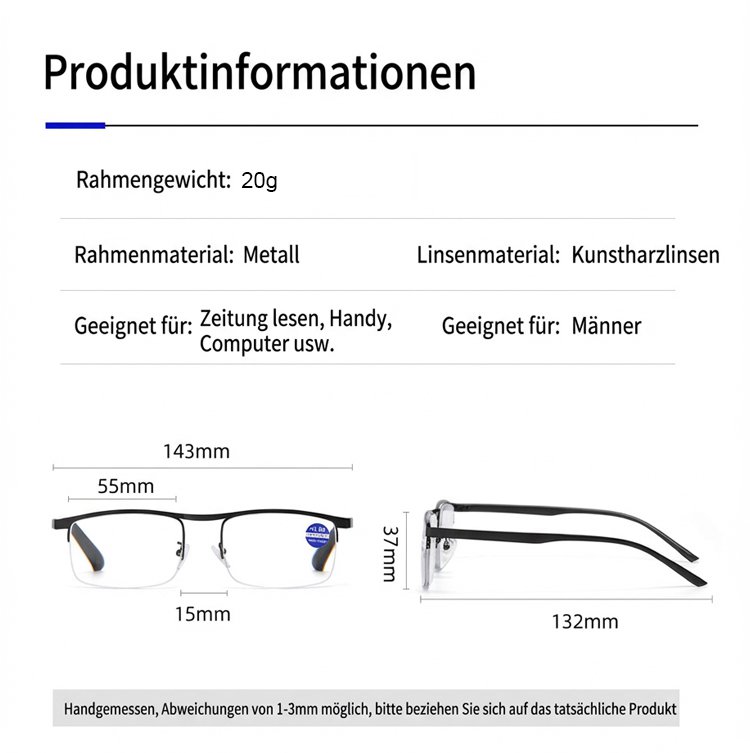 Multifokale Lesebrille für entspanntes Lesen und scharfes Sehen
