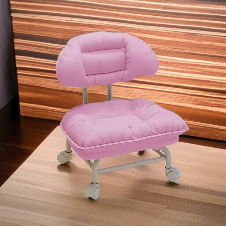 Taburete bajo con ruedas universales, silencioso para niños