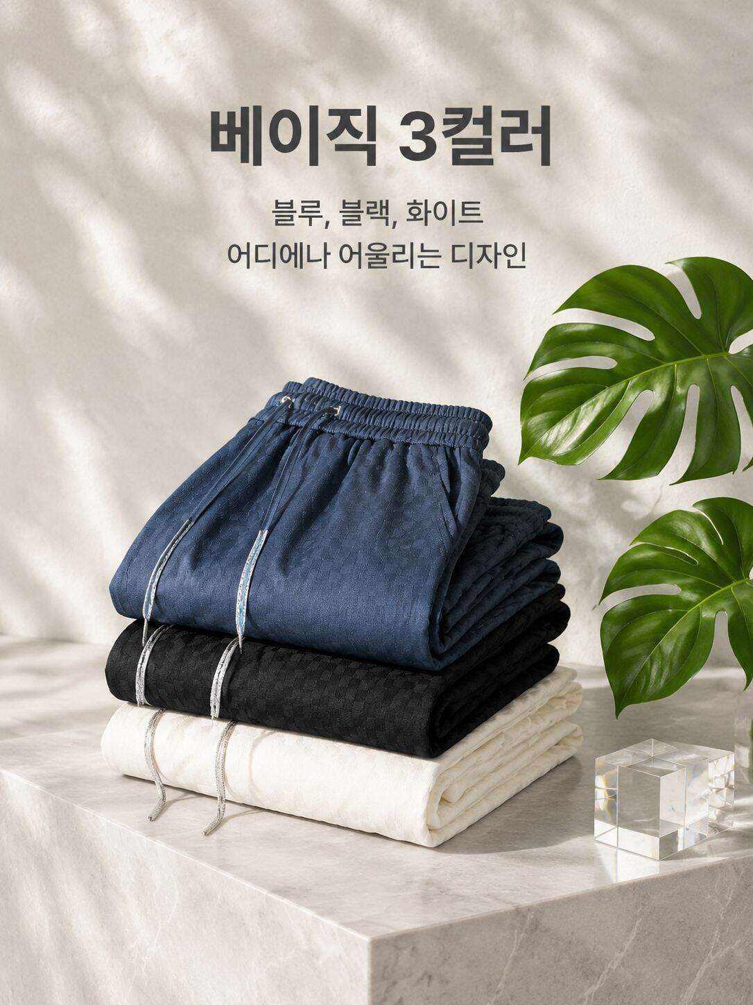 여름 아이스 실크 하이웨스트 와이드 루즈 팬츠 여성용