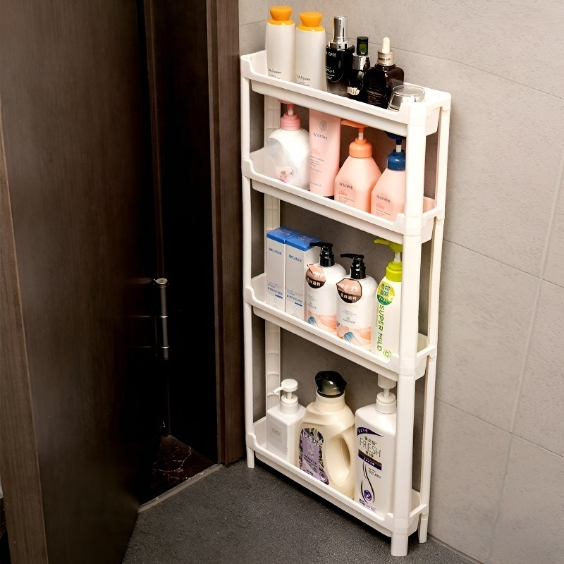 Étagère de rangement pour porte et sol de salle de bain