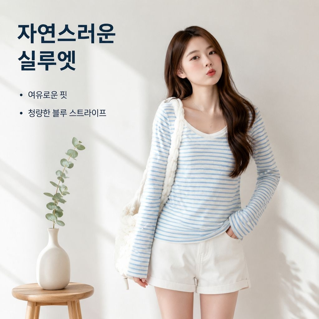 한국 스타일 루즈핏 캐주얼 셔츠