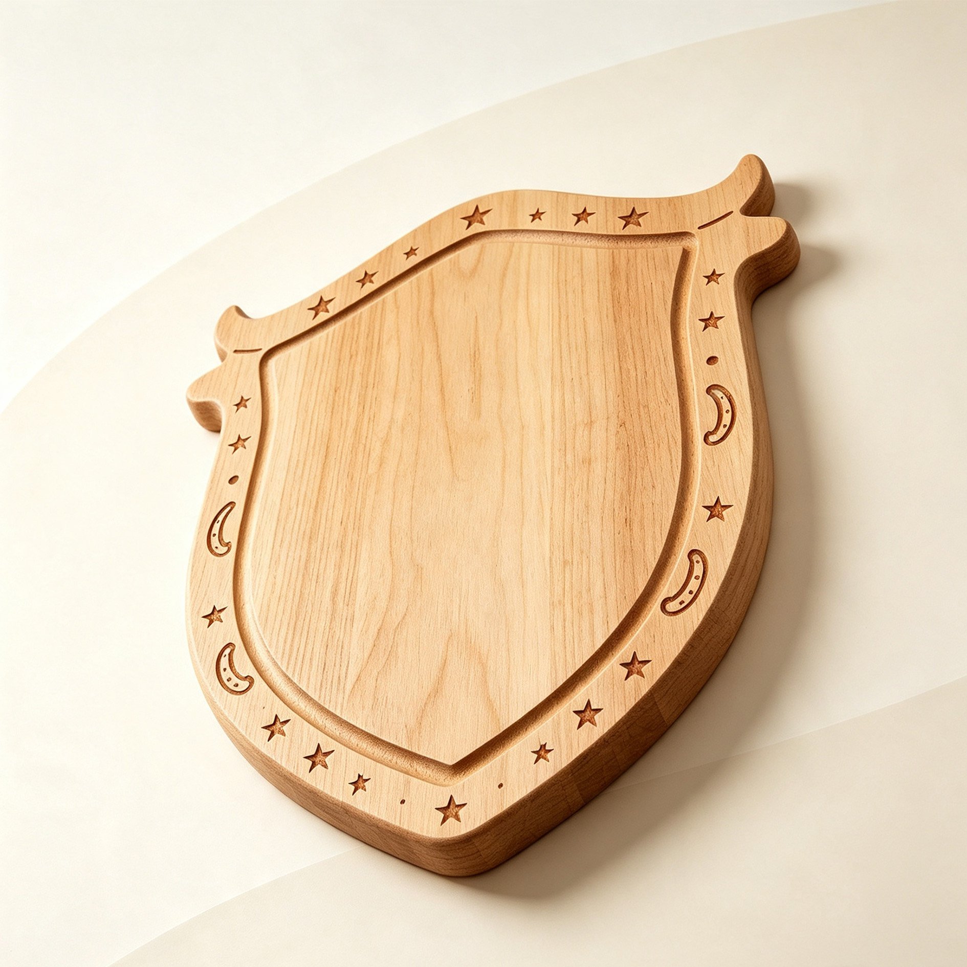 Bull Shield Wooden Cutting Board