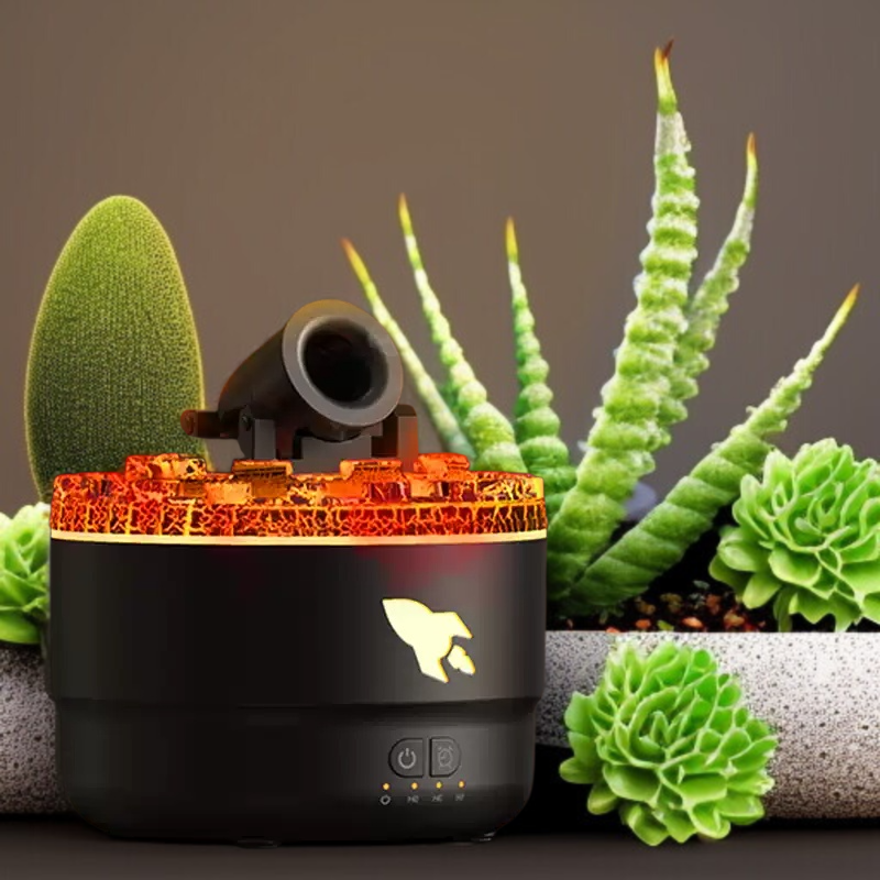 가정용 화염 가습기 크랙 무드등 디퓨저 향료기 칠색포대 아날로그 가습기