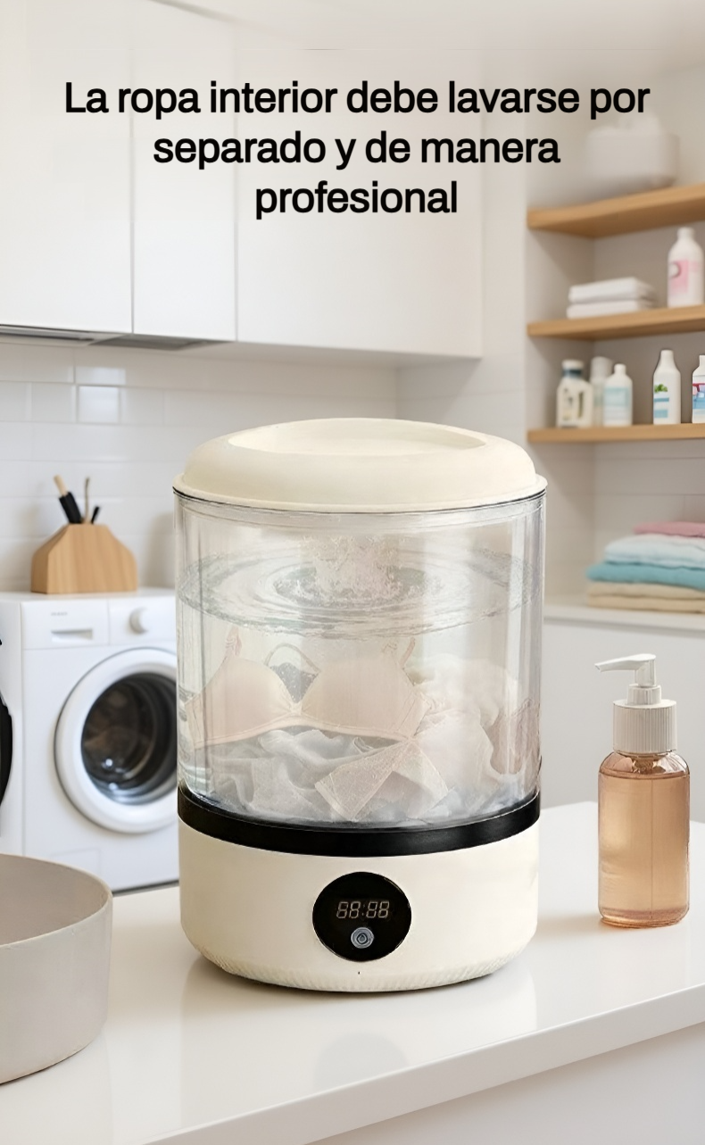 Mini lavadora portátil ideal para viajes y camping