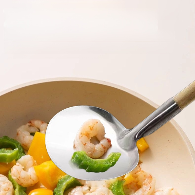 ไม้พายสแตนเลสสำหรับทำครัว ทนความร้อนสูง