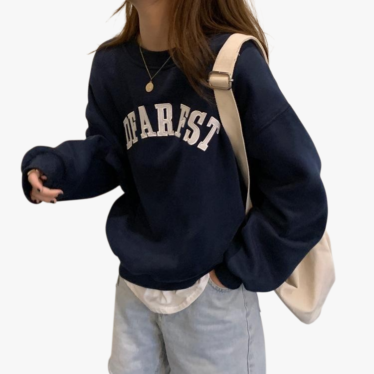 왜소한 사람 꼬마 꼬맹이 맨투맨 여자 라운드넥 기모 도톰 추동 상의 라운드 맨투맨