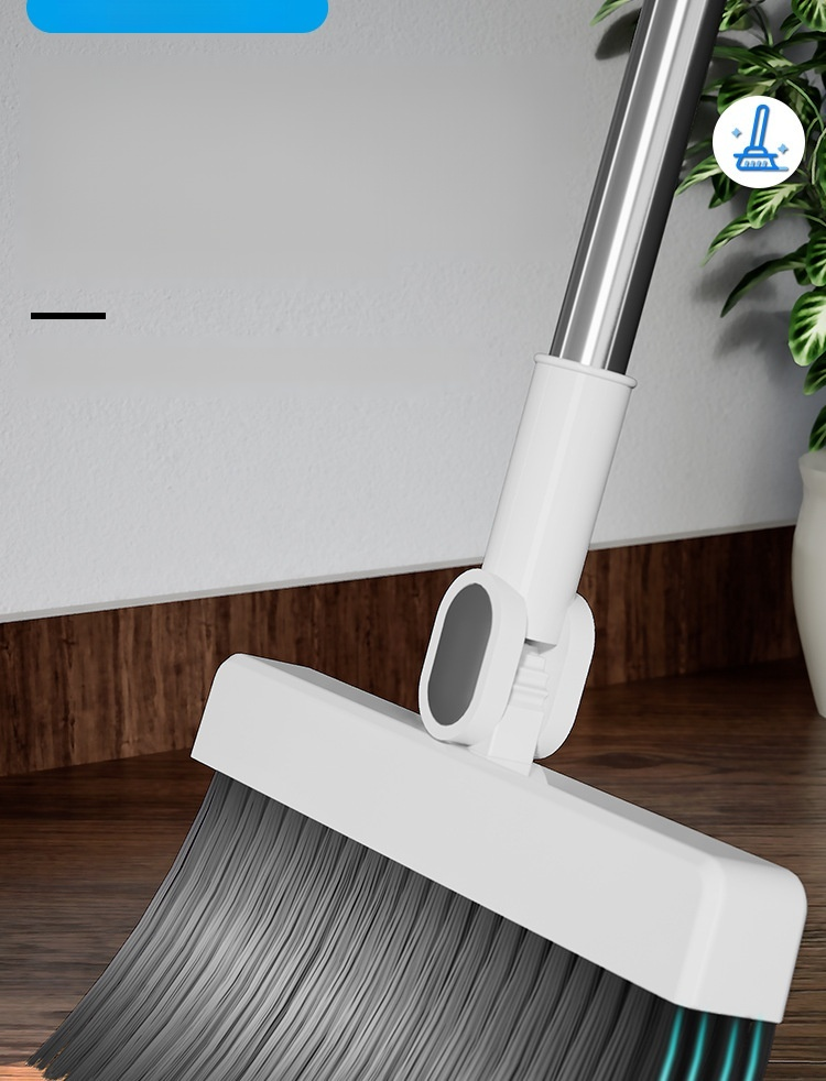 Space-saving broom and dustpan cleaning set