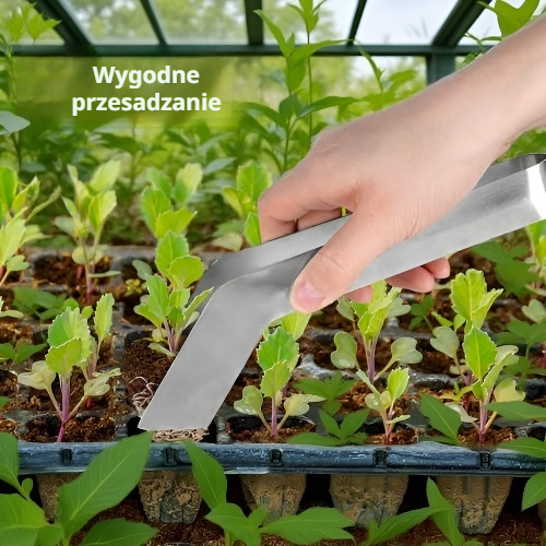 Stalowe szczypce do przesadzania roślin
