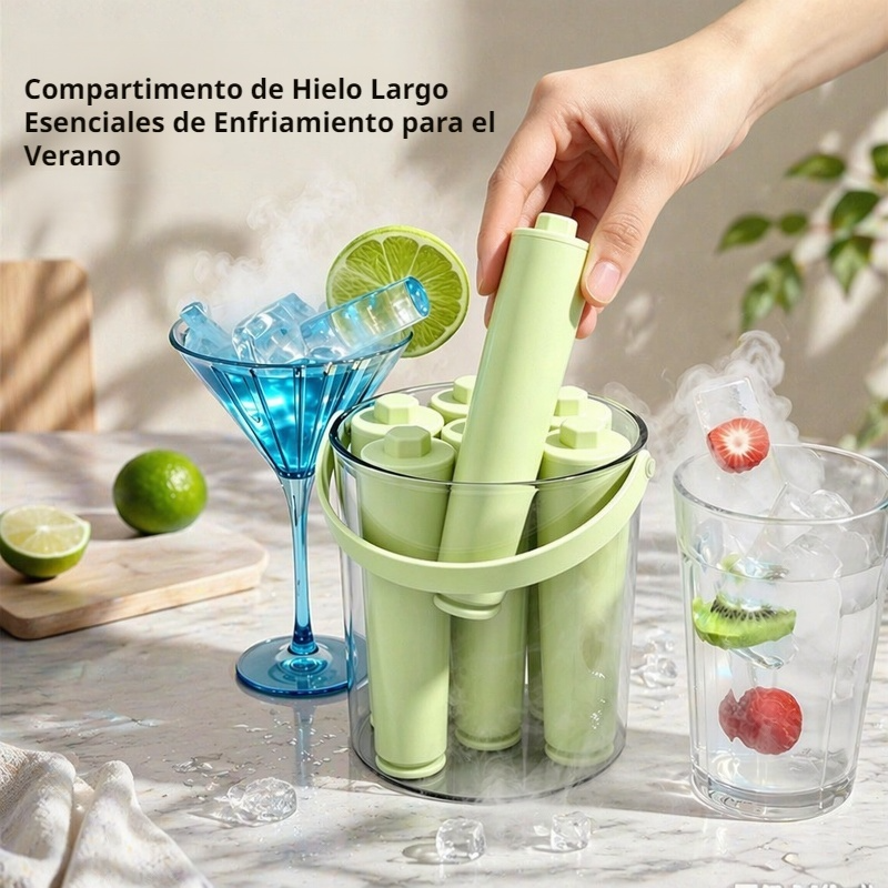 Moldes de silicona para pilares de hielo largos, caja para hacer hielo en casa