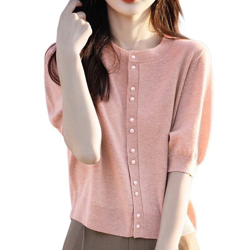 婦人用薄手半袖ニット