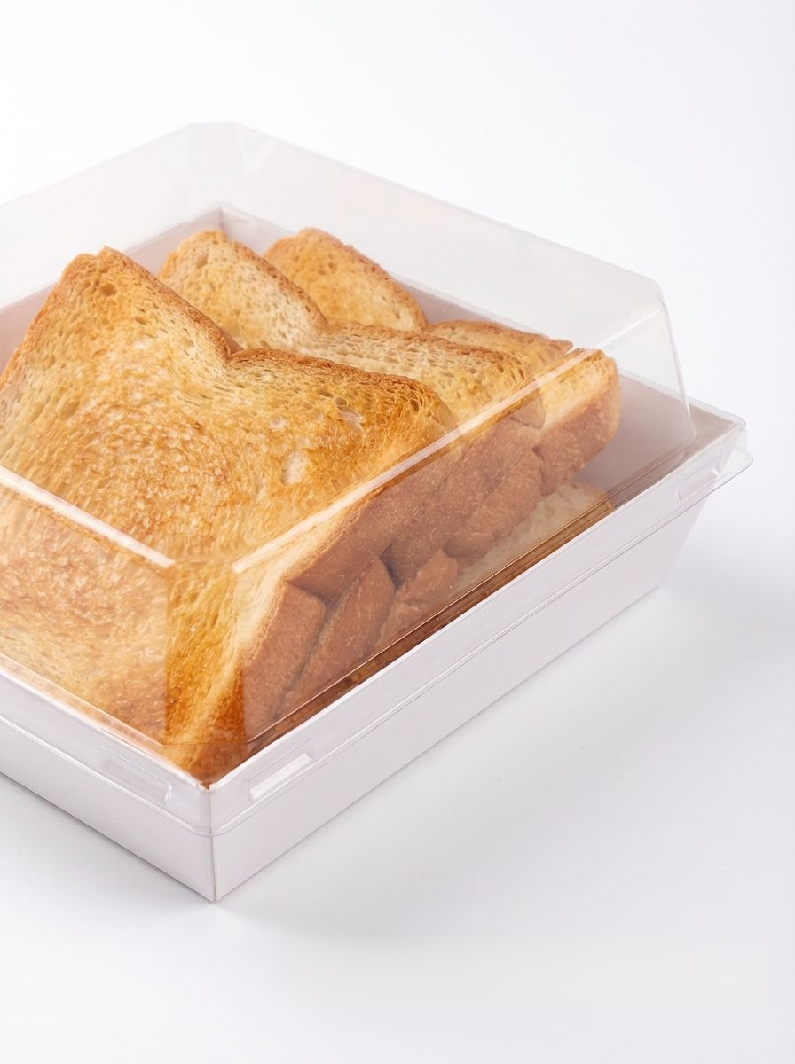 麵包放入打包盒示意圖