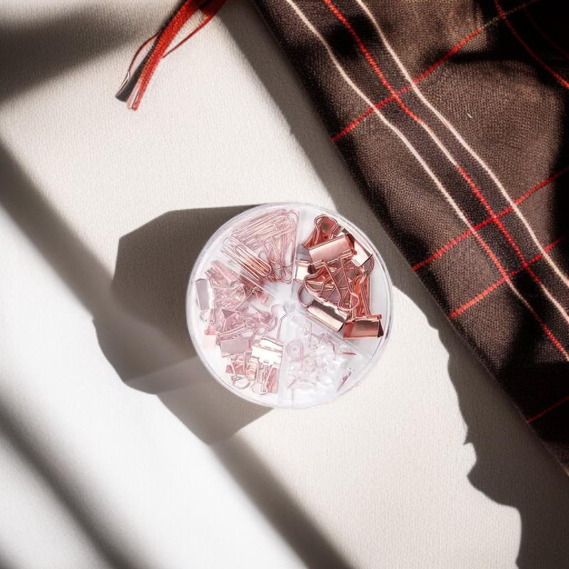 Set de organizador de escritorio metálico, con portalápices