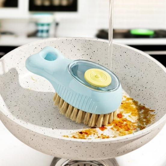 주방 싱크대 청소 브러쉬 다용도 사각 청소 브러쉬 스타일링 작은 물고기 펌핑 출액 브러쉬 냄비 그릇 싱크대 브러쉬